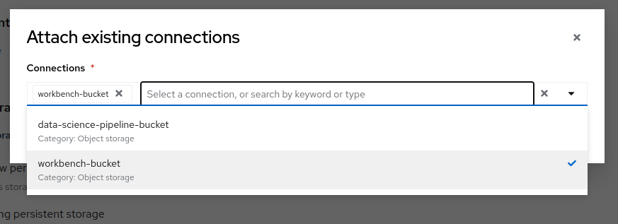 attach existing connection