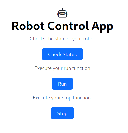 robot control page